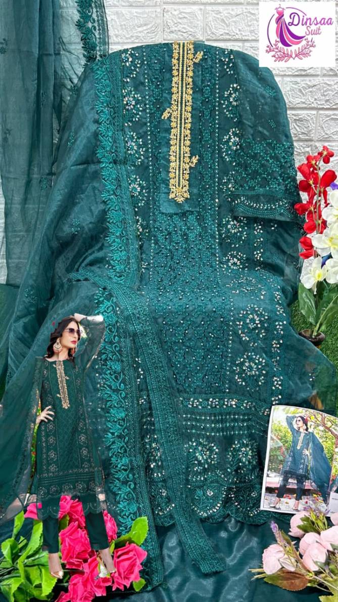 Dinsaa 175 Fancy Wholesale Designer Pakistani Suits Catalog